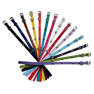 COLLAR SIMIL CUERO CON APLIQUE METALICO (S(38CM))