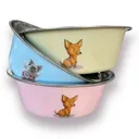 [24036-78982258582911] COMEDERO HONDO ACERO INOX COLORES CON HUELLA ANTIDESLIZANTE MEDIANO 17CM (Beige)