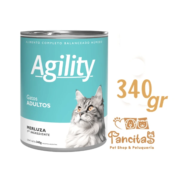 AGILITY CAT LATA ALIMENTO HUMEDO MERLUZA 340GR