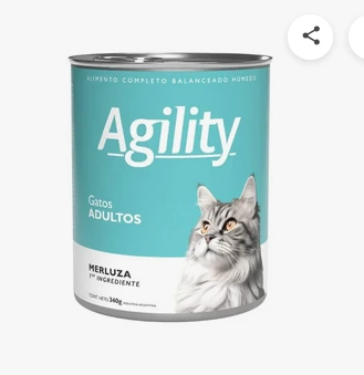[217] AGILITY CAT LATA ALIMENTO HUMEDO MERLUZA 340GR
