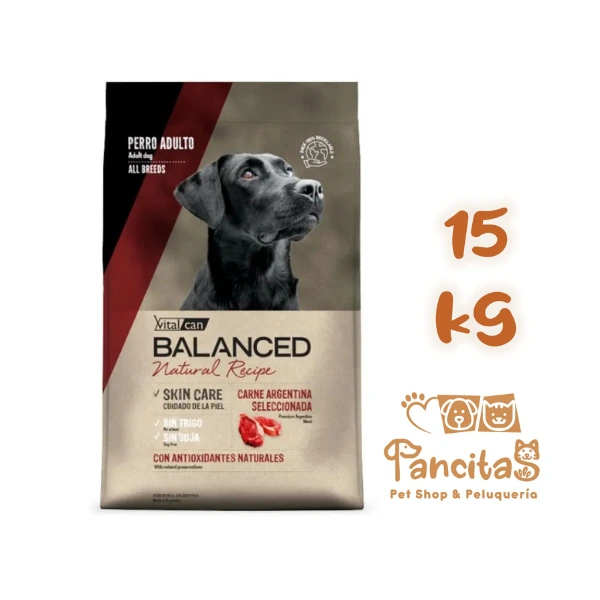 VITAL CAN BALANCED NATURAL RECIPE DOG CARNE ARGENTINA 15KG