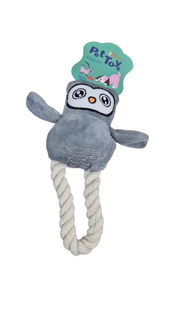 [25736] PELUCHE BUHO COLORES CON SOGA 15CM