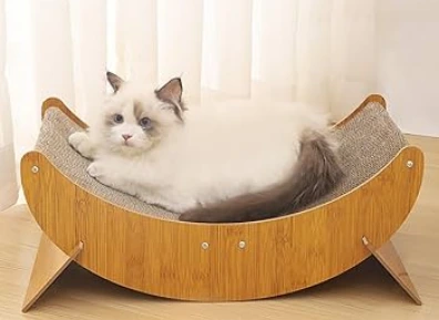 CAMA RASCADORA CURVA  GATO 49x24x20CM