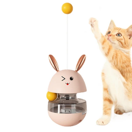 JUGUETE VAIVEN CONEJO DISPENSADOR DE ALIMENTO 9*28CM