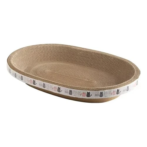 CAMA RASCADORA OVALADA MARRON 55X42X9CM