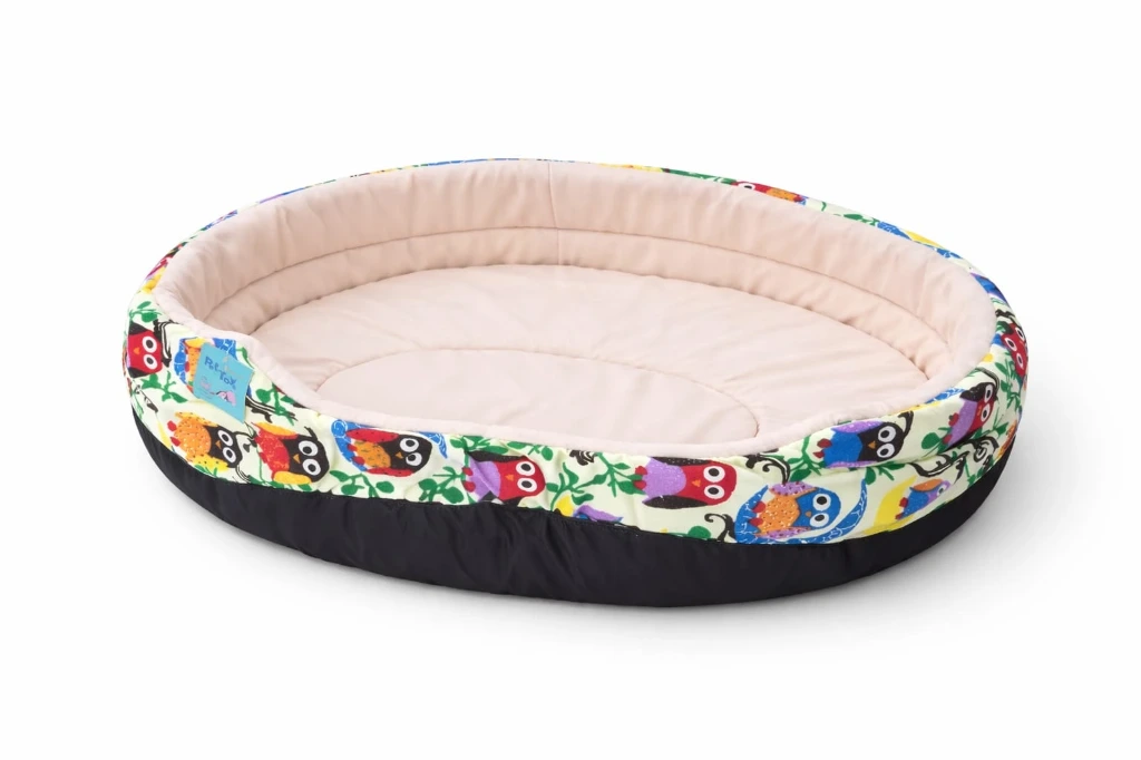 [26370] CAMA MULTICOLOR BUHO REDONDA N2 60X50X15CM