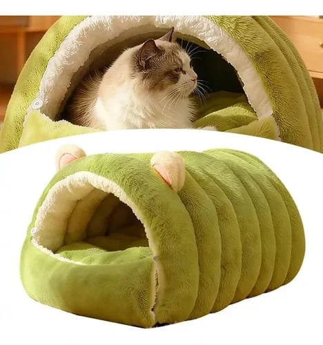 CAMA CUEVA TIPO OSO CON OREJAS 45X35X30CM