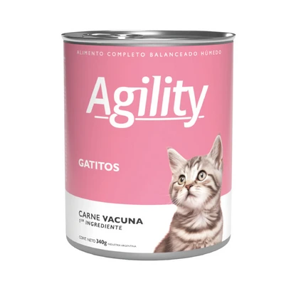 [207] AGILITY CAT KITTEN LATA ALIMENTO HUMEDO CARNE 340GR