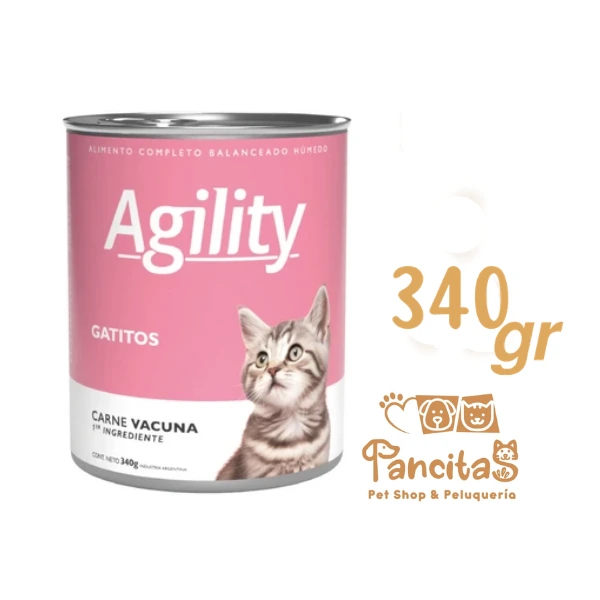 AGILITY CAT KITTEN LATA ALIMENTO HUMEDO CARNE 340GR