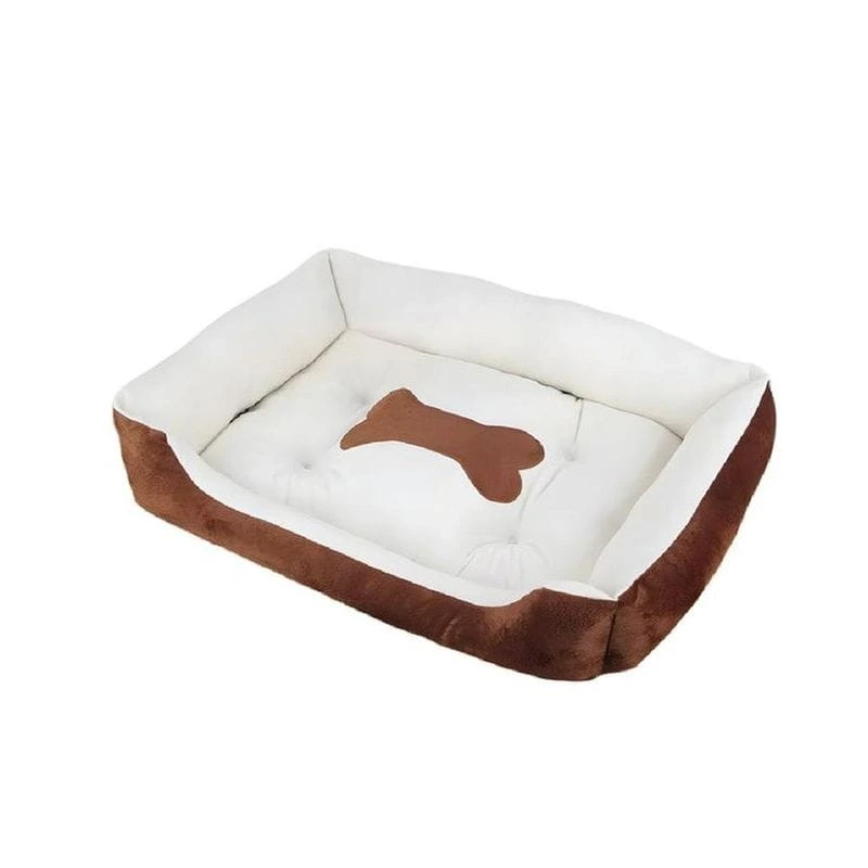 [26386] CAMA PELUCHITO BASE ANTIDESLIZANTE NAPTIME MARRON BEIGE 48X40X14CM