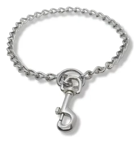 [25356] COLLAR AHORQUE MOSQUETON CHICO 5MM CROMADO 35CM