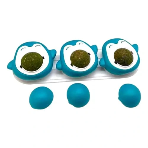 [25070] PELOTA CATNIP PARED PINGUINO X3