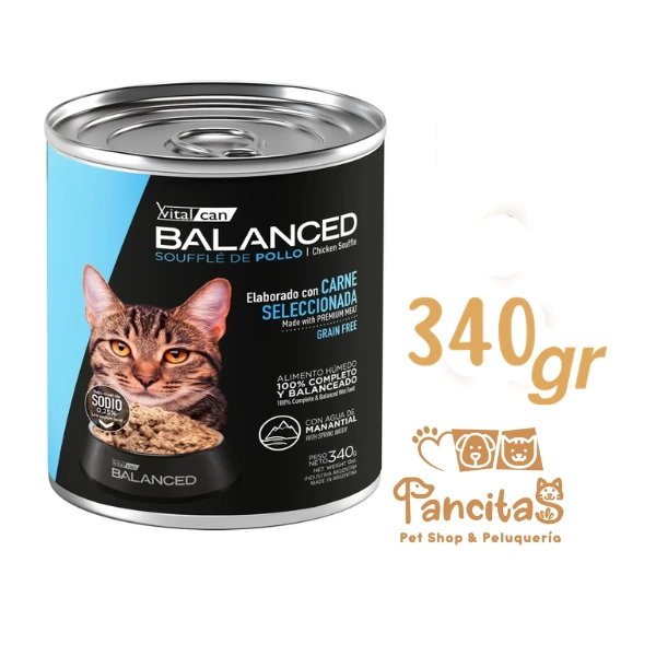 [13-2072] VITAL CAN BALANCED LATA CAT SOUFFLE POLLO 340GR