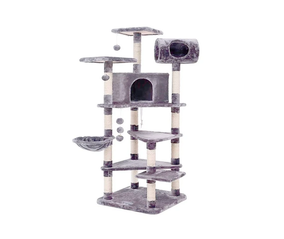 RASCADOR TORRE MULTI NIVELES , CAMAS Y HAMACA 60X60X165CM