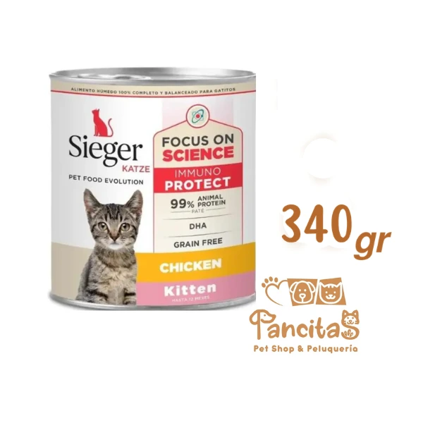 [418] SIEGER KATZE KITTEN LATA POLLO 340GR