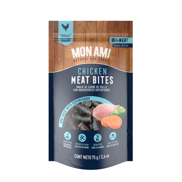 MON AMI SNACKS MEAT BITES CHICKEN 75G