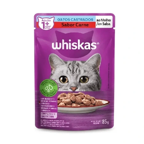 [60015582] WHISKAS POUCH ADULTO CASTRADO CARNE SALSA PROMO 5+1
