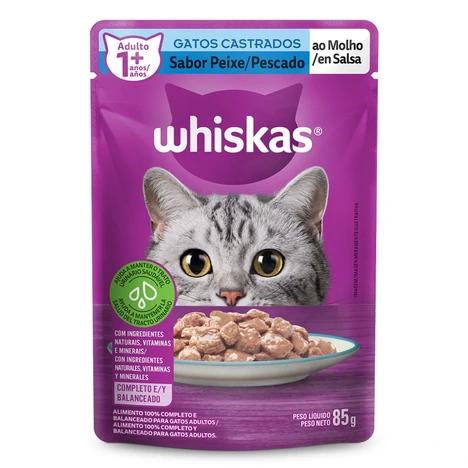 [60015563] WHISKAS POUCH ADULTO CASTRADO PESCADO SOUFFLE PROMO 5+1