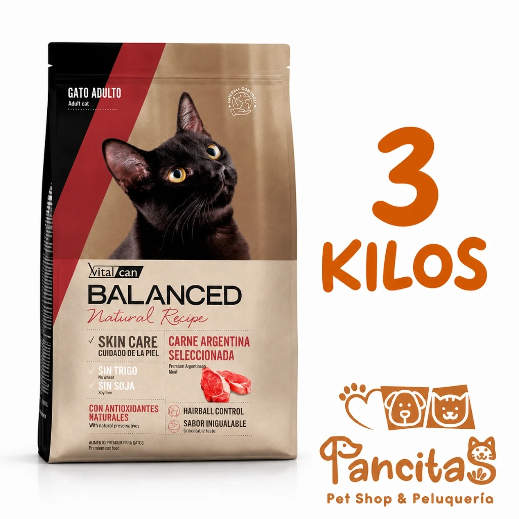 [21746] VITAL CAN BALANCED CAT NATURAL CARNE ARGENTINA 3KG