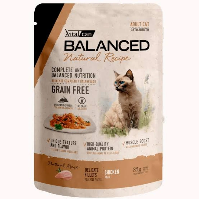BALANCED POUCH GATO ADULTO POLLO 85GR PROMO 5+1
