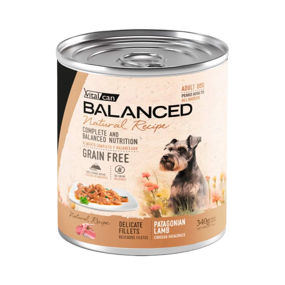 VITAL CAN BALANCED LATA NATURAL RECIPE CORDERO PERRO AD 340GRS