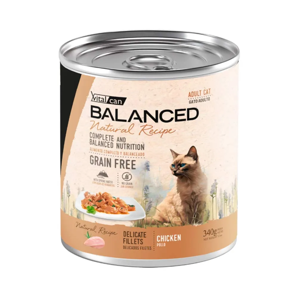 VITAL CAN BALANCED LATA NATURAL RECIPE POLLO GATO AD 340GRS