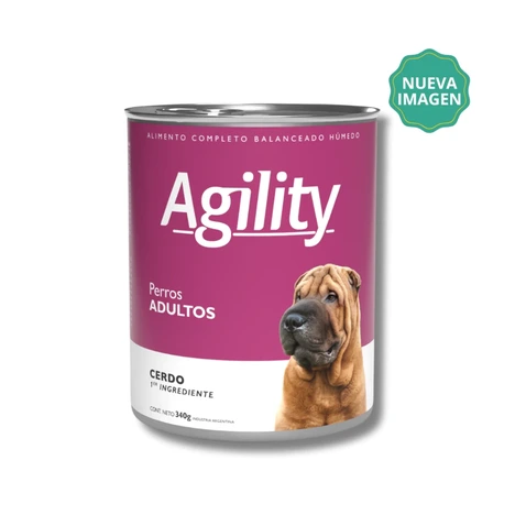 [319] AGILITY DOG LATA ALIMENTO HUMEDO CERDO 340GR