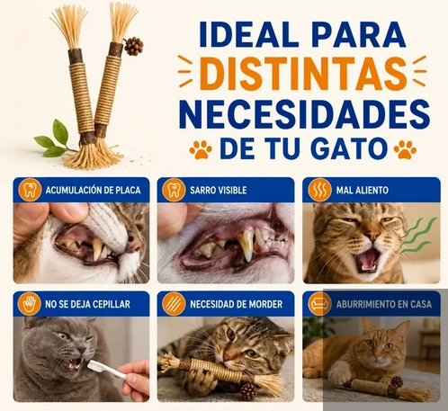PALITO CON SILVERVINE PARA GATO DENTAL