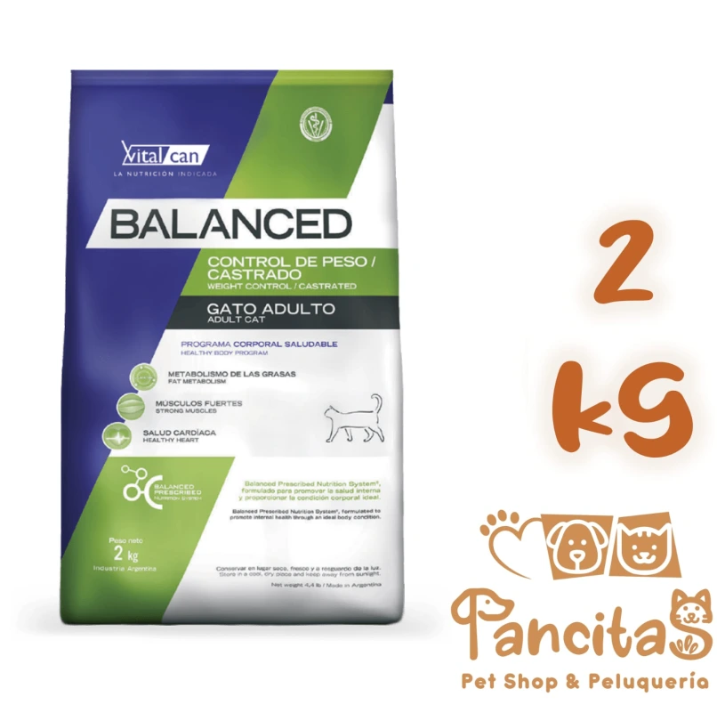 [21707] VITAL CAN BALANCED CAT CONTROL DE PESO/ CASTRADO 2KG