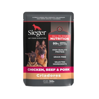 SIEGER DOG CRIADORES POUCH 100GR PROMO 5+1