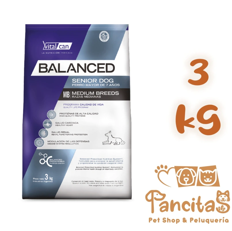 [11732] VITAL CAN BALANCED  DOG ADULT SENIOR MEDIUM +7 3KG