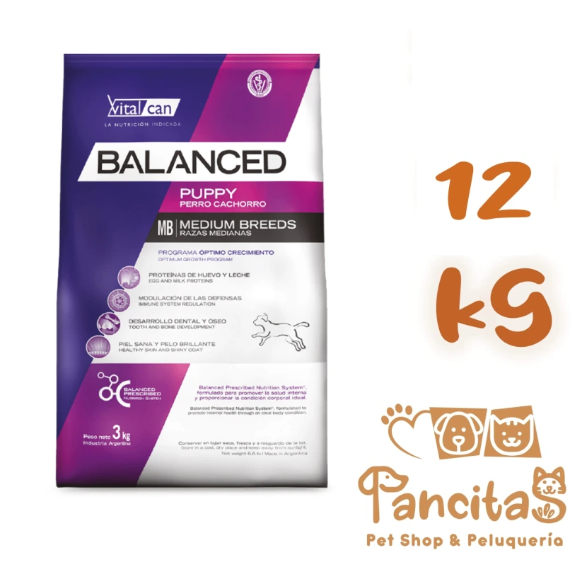[31727] VITAL CAN BALANCED  DOG PUPPY MEDIUM 12KG PROMO