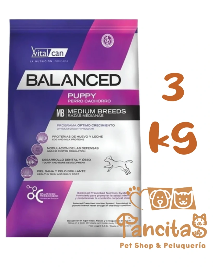 [31726] VITAL CAN BALANCED  DOG PUPPY MEDIUM 3KG