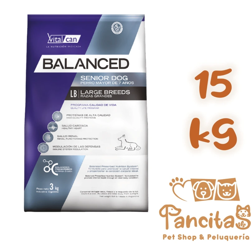 [11731] VITAL CAN BALANCED DOG ADULT SENIOR LARGE +7 15 KG