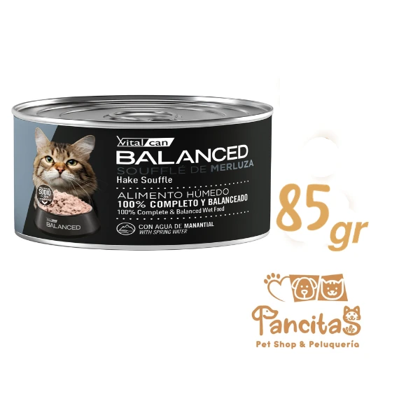 VITAL CAN BALANCED LATA CAT SENIOR SOUFFLE MERLUZA 85GR