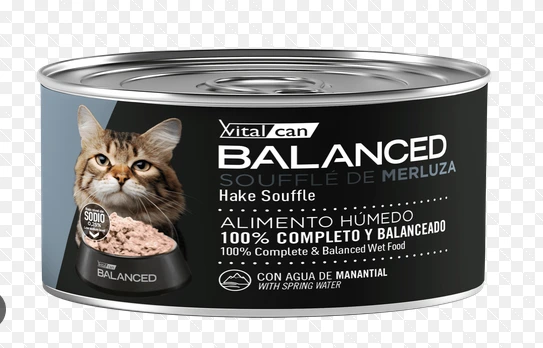 VITAL CAN BALANCED LATA CAT SENIOR SOUFFLE MERLUZA 85GR