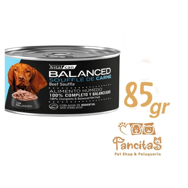 VITAL CAN BALANCED LATA DOG SOUFFLE CARNE 85GR