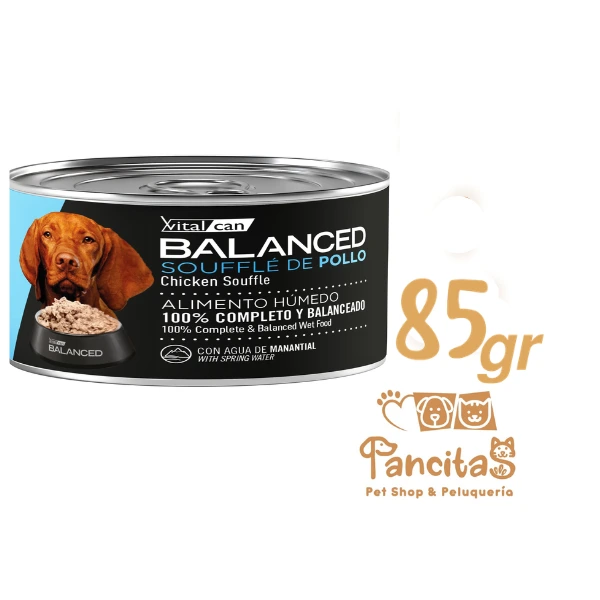 VITAL CAN BALANCED LATA DOG SOUFFLE POLLO 85GR
