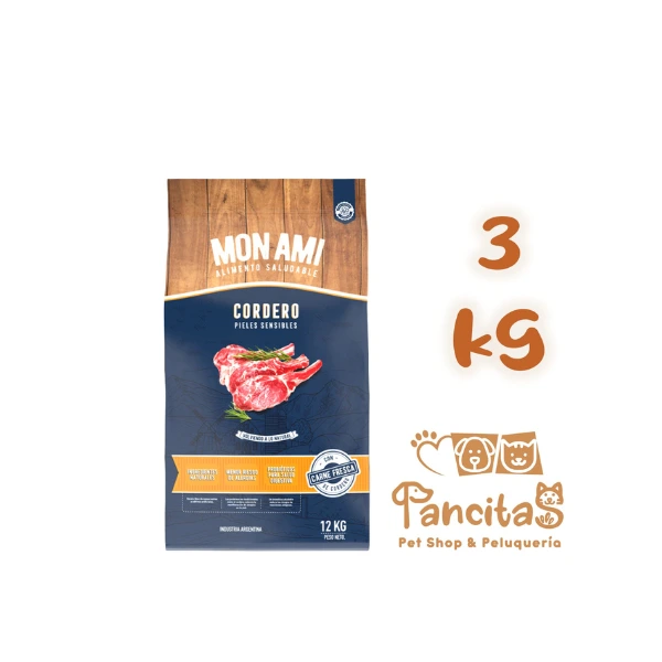 MON AMI DOG HUMAN GRADE ADULTO CORDERO 3KG