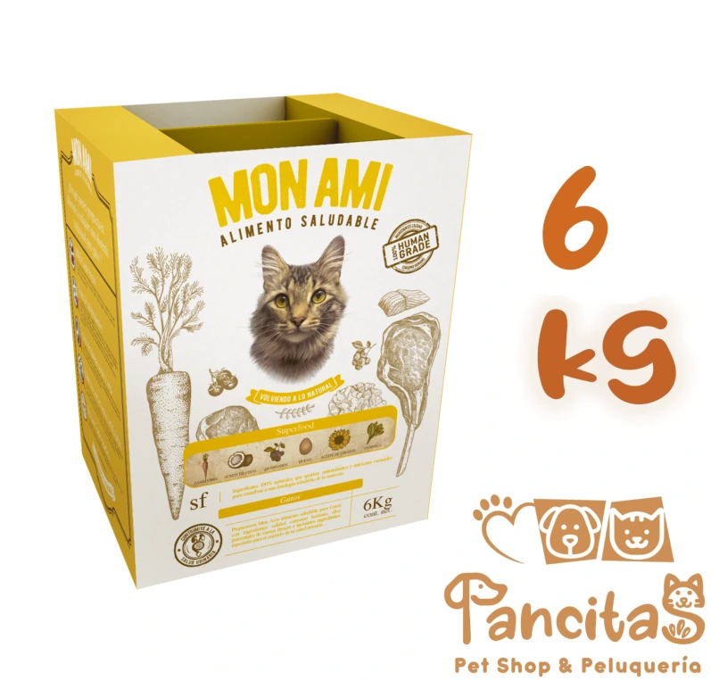 [6422] MON AMI HUMAN GRADE ADULTO GATO 6KG PROMO