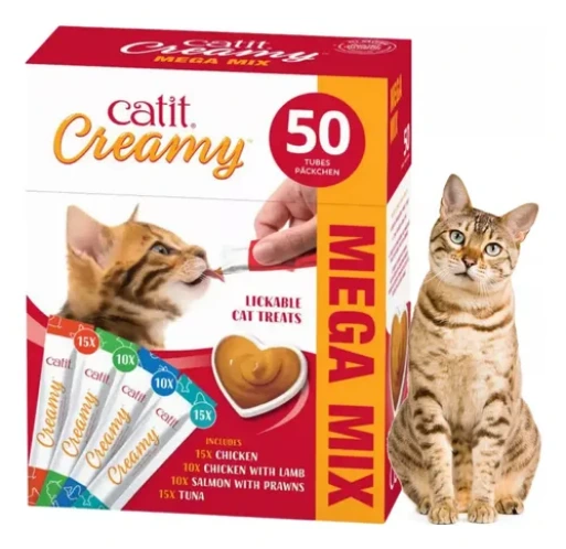CATIT POUCH CAT CREAMY MEGAMIX CAJA X50