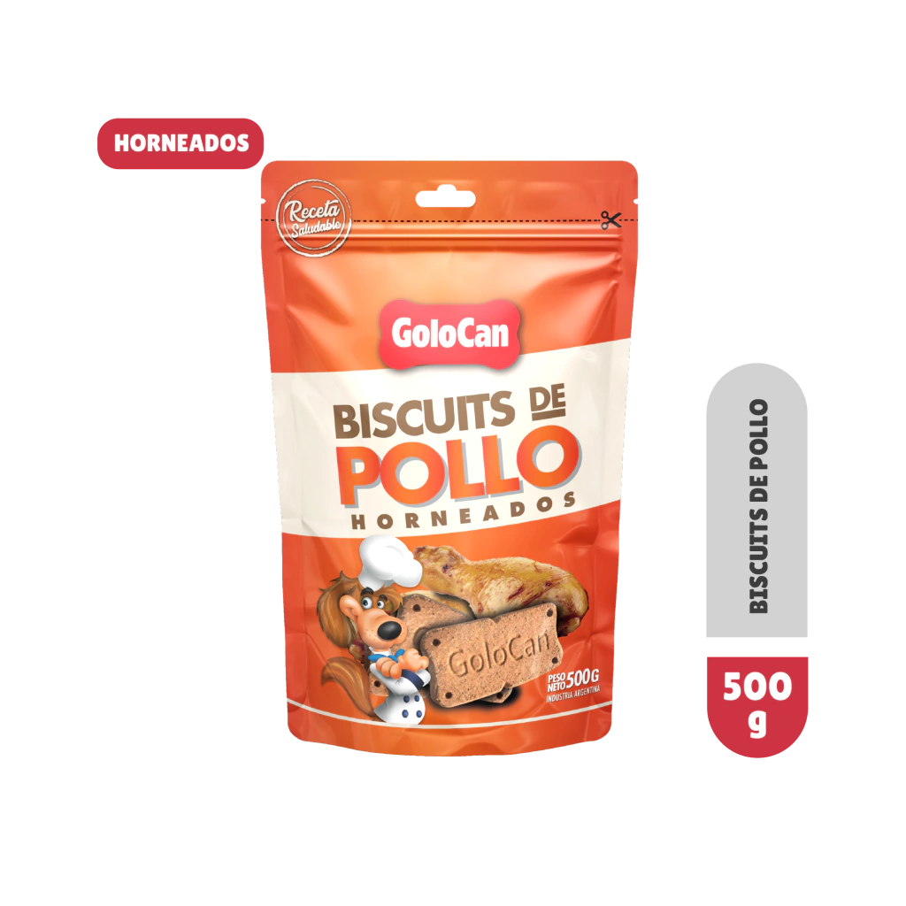 GOLOCAN BOCADITOS BISCUITS DE POLLO 500 GR