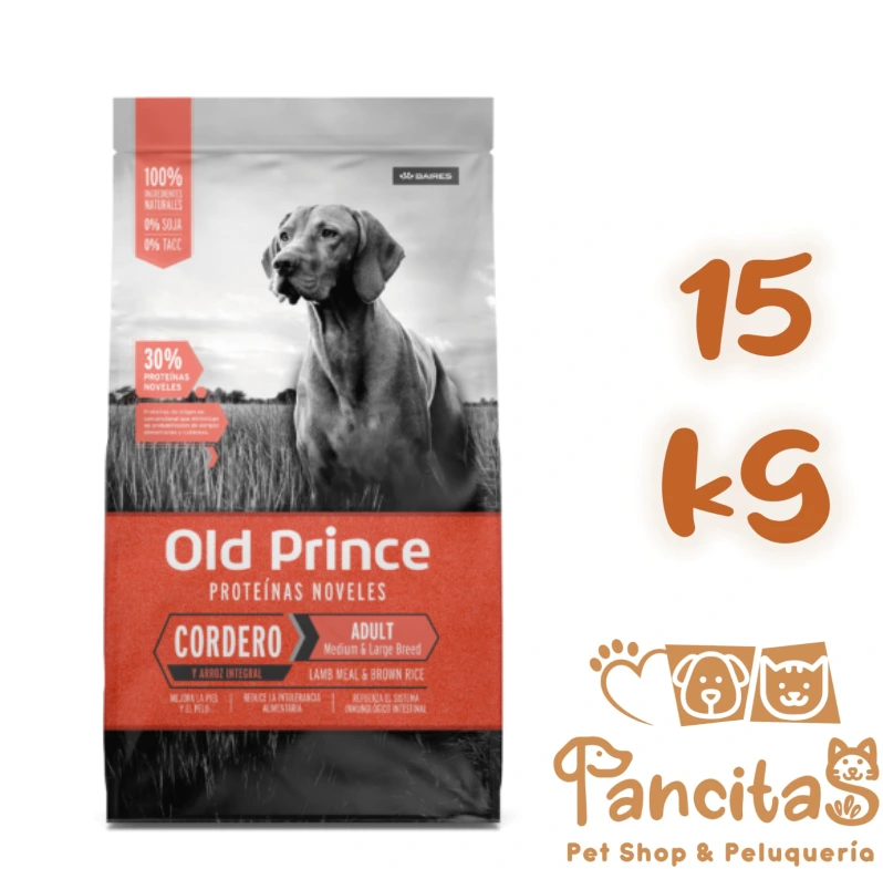 OLD PRINCE DERMA CORDERO Y ARROZ SIN TACC 15KG Promo