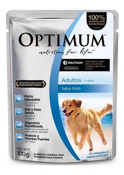 OPTIMUM POUCH DOG ADULTO POLLO PROMO 5+1