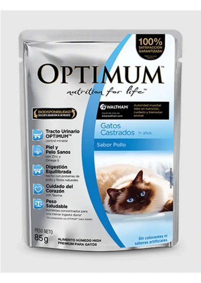 OPTIMUM POUCH GATOS CASTRADOS +1 AÑO PROMO 5+1
