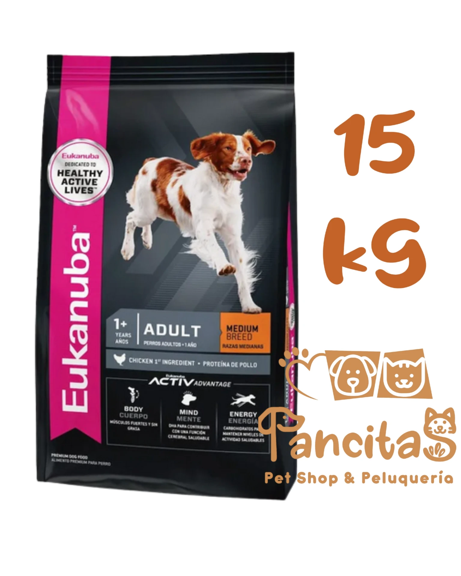 [Ek] EUKANUBA  ADULTO MEDIUM 15KG PROMO