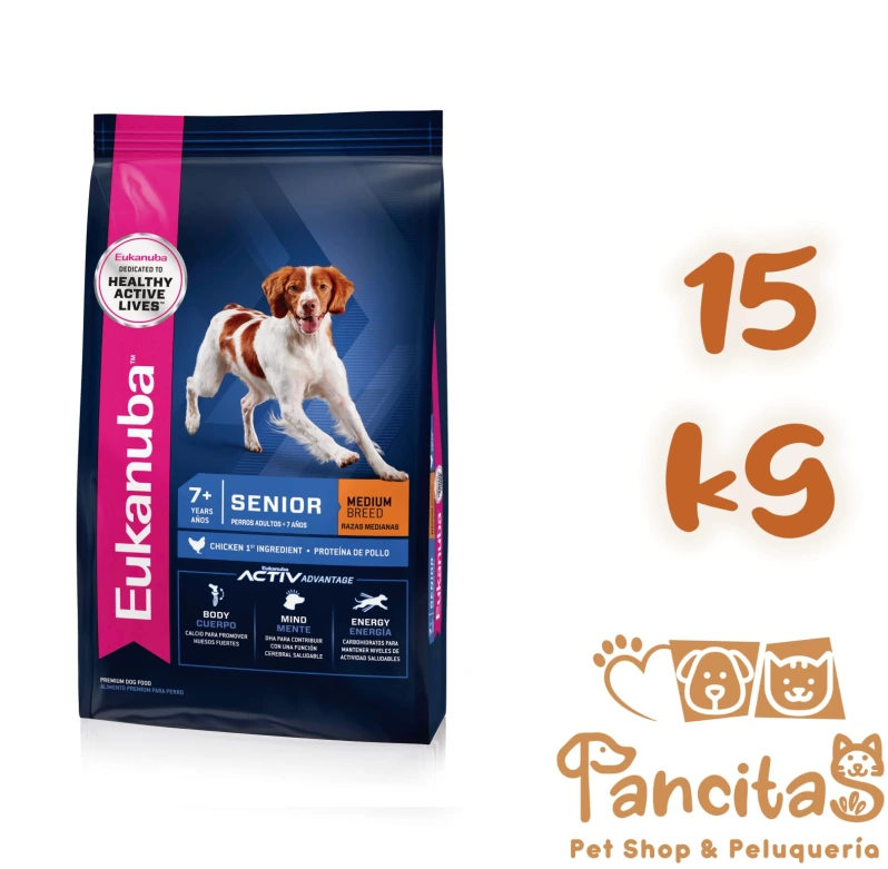 EUKANUBA  SENIOR +7 MEDIUM 15KG