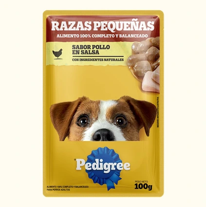 PEDIGREE POUCH DOG ADULTO POLLO RAZAS PEQUEÑAS 100GR PROMO 5+1
