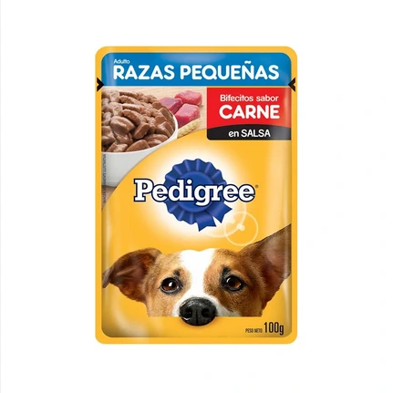 PEDIGREE POUCH DOG ADULTO RAZAS PEQUEÑAS SABOR CARNE 100GR PROMO 5+1