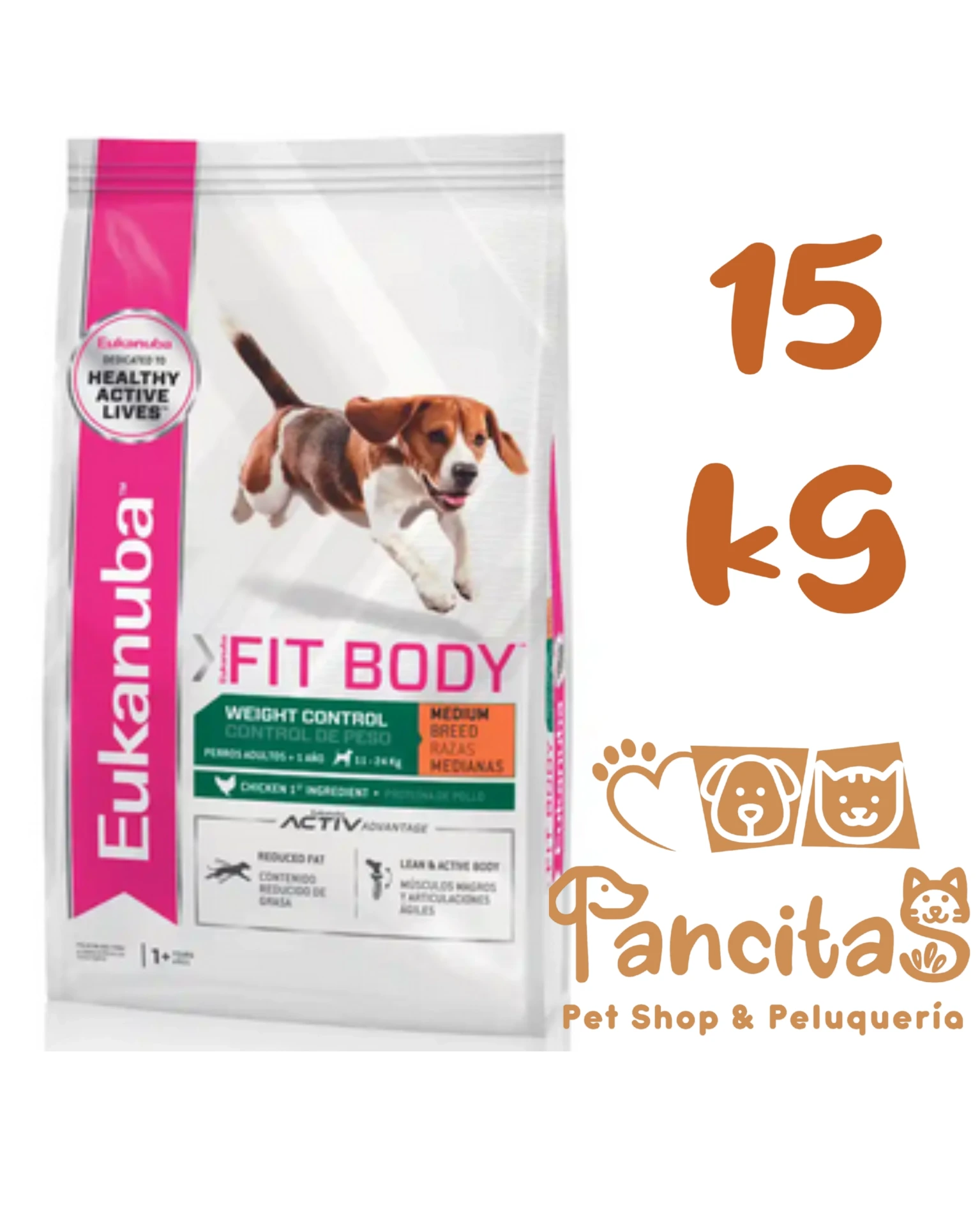 EUKANUBA  WEIGHT CONTROL MEDIUM 15KG